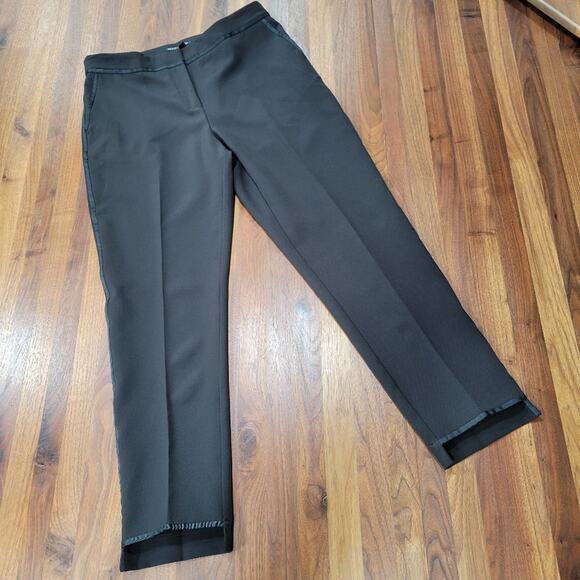 Peace of Cloth Gracie Pant Castle Stretch Grosgrain Trim Hi-Lo Hem Size 10 - Picture 2 of 10